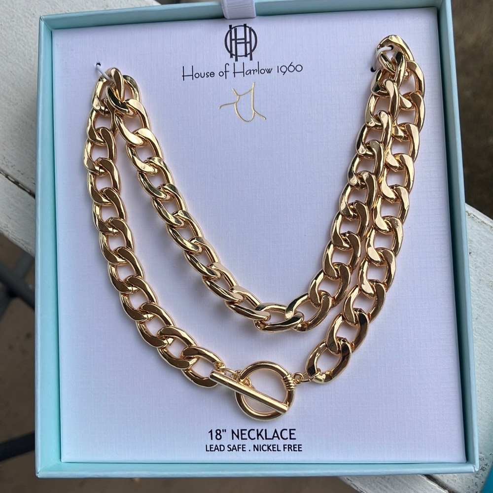 House of Harlow 1960 Gold Chain Necklace
